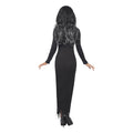 Black - Back - Smiffys Womens-Ladies Skeleton Costume Dress