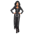 Black - Front - Smiffys Womens-Ladies Skeleton Costume Dress