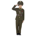 Green - Front - Smiffys Boys Military Costume