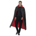 Black-Red - Front - Smiffys Unisex Adult Vampire Reversible Cape