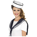White - Side - Smiffys Sailor Hat And Scarf Set