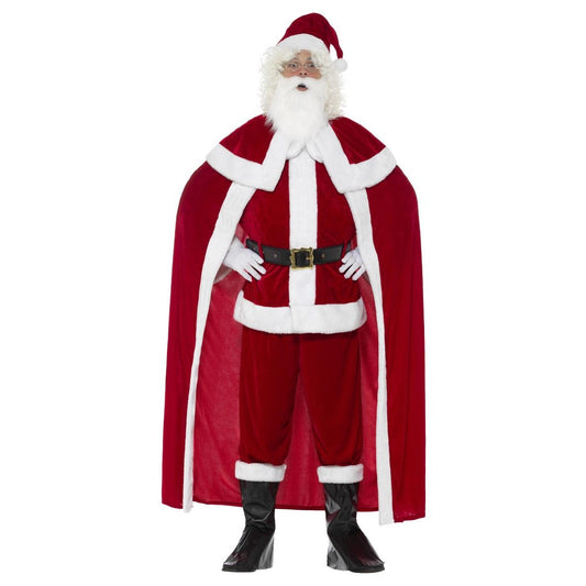 Red - Front - Smiffys Mens Deluxe Santa Claus Costume Set