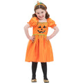Orange - Back - Smiffys Girls Pumpkin Halloween Costume Set
