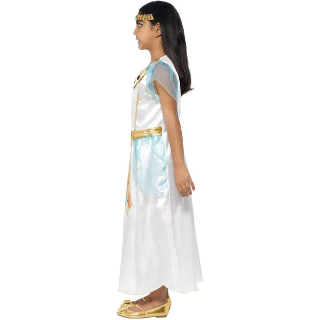 White - Lifestyle - Smiffys Girls Deluxe Cleopatra Costume Dress
