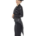 Black - Side - Smiffys Womens-Ladies Sequins Costume Tailcoat