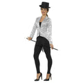 Silver - Front - Smiffys Womens-Ladies Sequins Costume Tailcoat