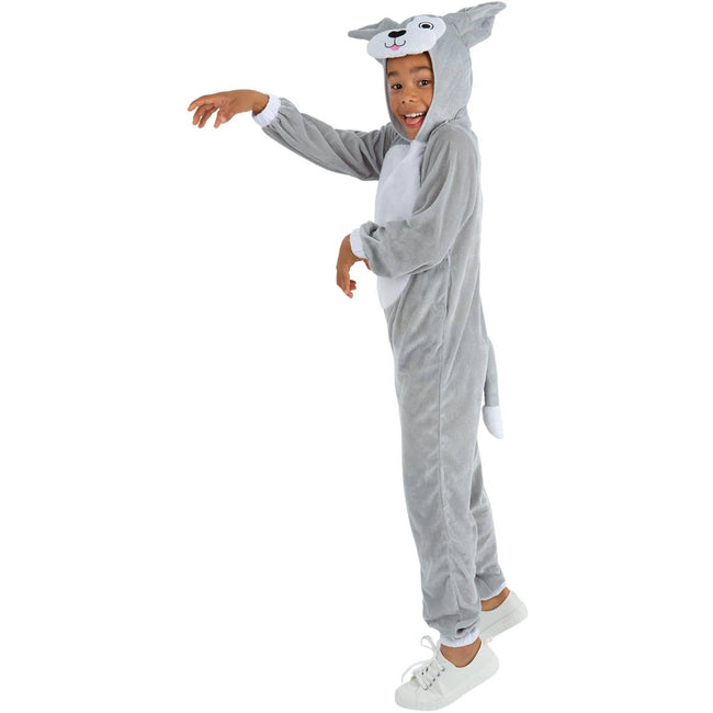 Grey-White - Pack Shot - Smiffys Childrens-Kids Dog Costume