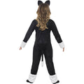 Black-White - Side - Smiffys Girls Cat Halloween Costume Set