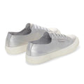 Grey Silver-Avorio - Back - Superga Womens-Ladies 2750 Nappa Leather Trainers