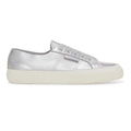 Grey Silver-Avorio - Side - Superga Womens-Ladies 2750 Nappa Leather Trainers