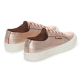 Rose Pink-Avorio - Back - Superga Womens-Ladies 2750 Nappa Leather Trainers