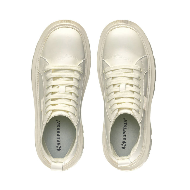 Total Natural Beige - Lifestyle - Superga Womens-Ladies 3052 Alpina Apex Faux Leather Mid Cut High Tops