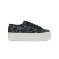 Dark Grey - Side - Superga Womens-Ladies 2790 Floral Lace Up Trainers