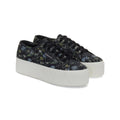 Dark Grey - Front - Superga Womens-Ladies 2790 Floral Lace Up Trainers
