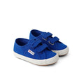 Royal Blue-Avorio - Front - Superga Childrens-Kids 2750 Easylite Touch Fastening Trainers