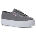 Grey Sage - Front - Superga Womens-Ladies 2790 Linea Up Down Trainers