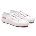 White-Pink - Front - Superga Womens-Ladies 2750 Barbie Terrycloth Trainers
