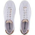 White-Light Brown - Lifestyle - Superga Womens-Ladies 2843 Sport Club S Leather Calf Hair Trainers