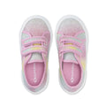 Pastel Pink-Multicoloured - Side - Superga Childrens-Kids 2750 Iridescent Glitter Trainers
