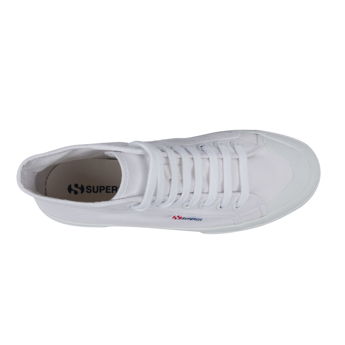 White - Side - Superga Womens-Ladies 2295 Cotu High Tops