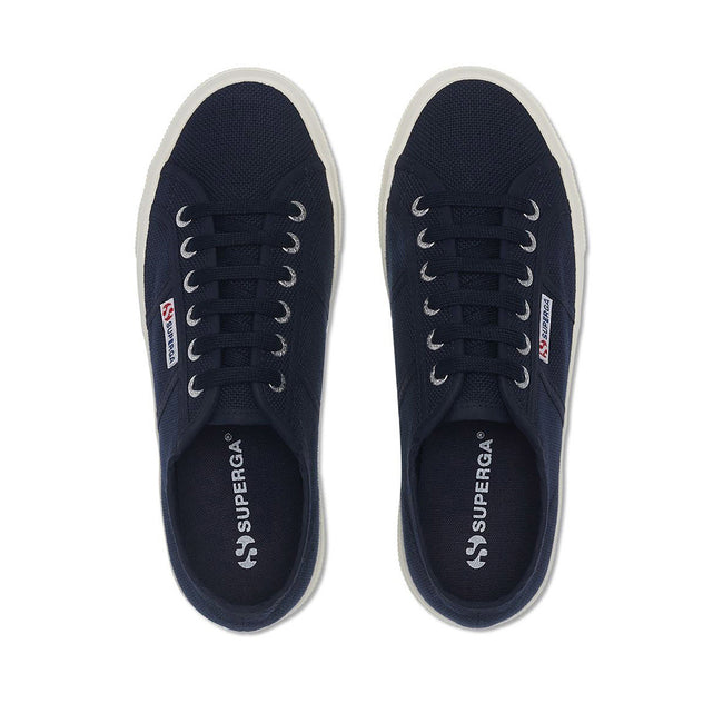 Navy-Avorio - Lifestyle - Superga Womens-Ladies 2740 Lace Up Platforms