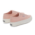 Pink Blush-Avorio - Back - Superga Womens-Ladies 2740 Lace Up Platforms