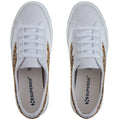 White-Brown - Side - Superga Womens-Ladies 2953 Cotu Leopard Print Cowhide Leather Trainers