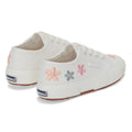 White Avorio-Multicoloured - Back - Superga Childrens-Kids 2750 Flowers Terrycloth Trainers