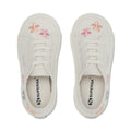 White Avorio-Multicoloured - Side - Superga Childrens-Kids 2750 Flowers Terrycloth Trainers