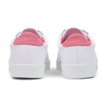 White-Pink Candy - Back - Superga Womens-Ladies 2843 Sport Club S Leather Trainers