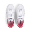 White-Pink Candy - Lifestyle - Superga Womens-Ladies 2843 Sport Club S Leather Trainers