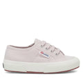 Pinkish-Avorio - Front - Superga Childrens-Kids 2750 Jcot Leather Trainers