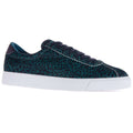 Teal Green - Front - Superga Womens-Ladies 2843 Club S Leopard Print Cowhide Leather Trainers