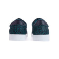 Teal Green - Back - Superga Womens-Ladies 2843 Club S Leopard Print Cowhide Leather Trainers