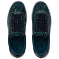 Teal Green - Side - Superga Womens-Ladies 2843 Club S Leopard Print Cowhide Leather Trainers