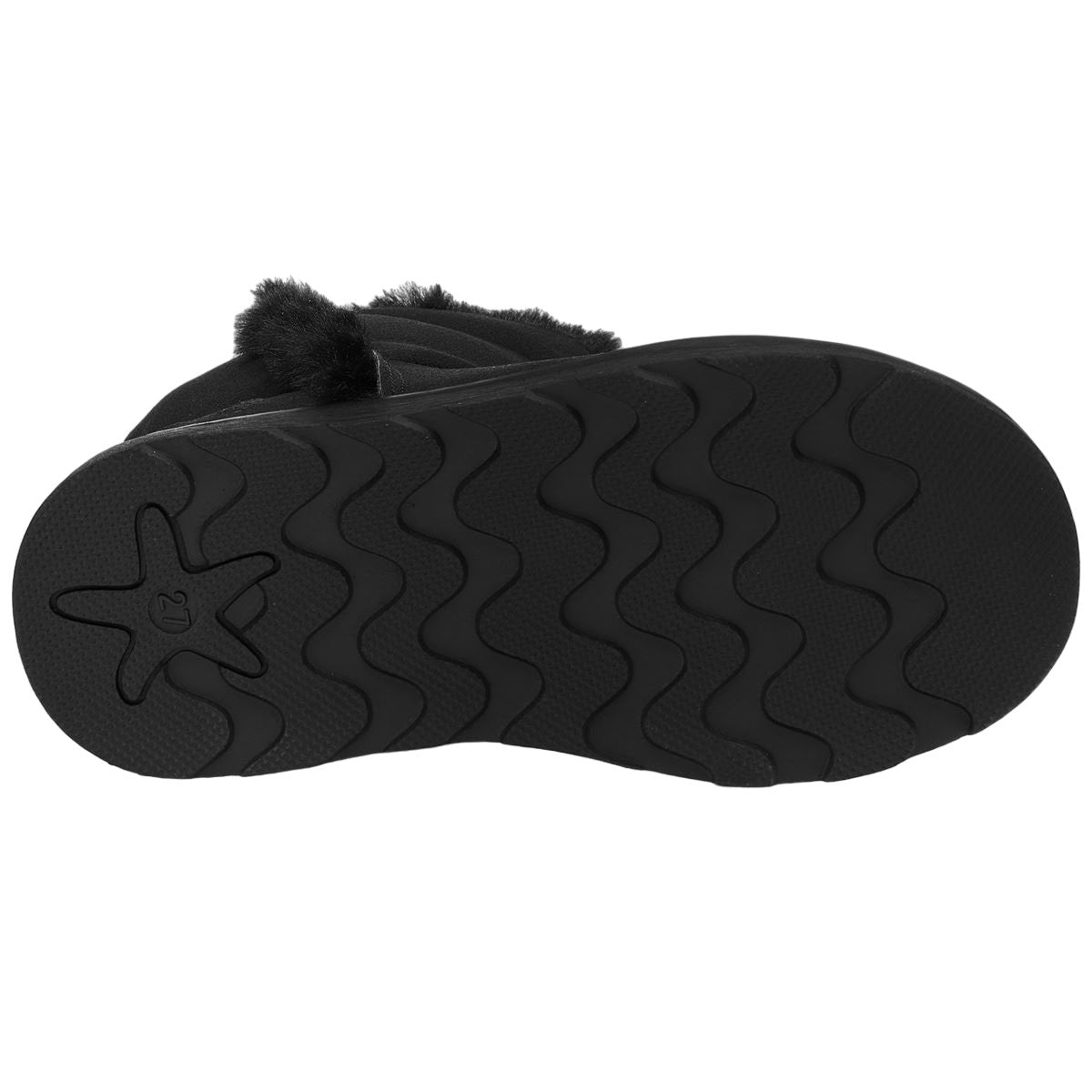 Black - Pack Shot - Superga Childrens-Kids 4033 Suede Ankle Boots