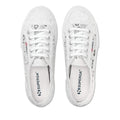 White - Side - Superga Womens-Ladies 2750 Macramé Trainers