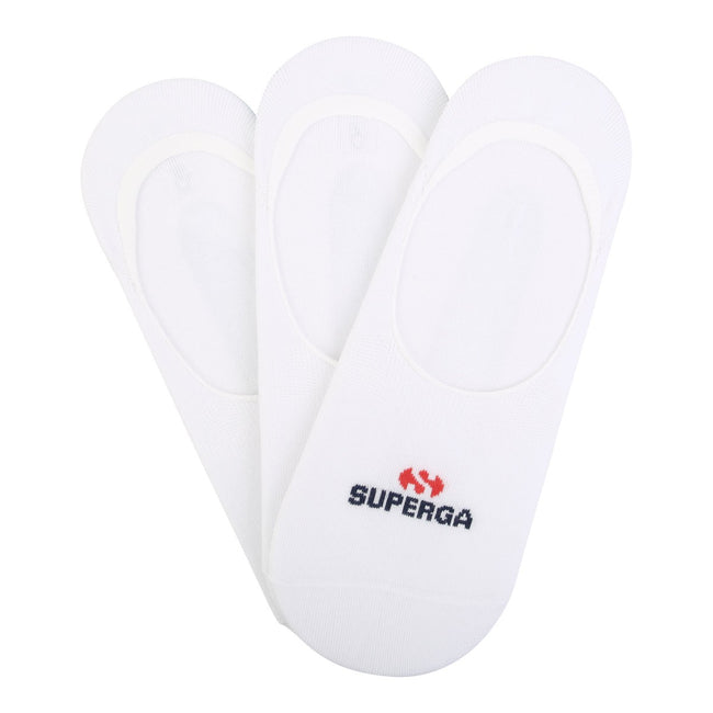 White - Front - Superga Womens-Ladies No Show Socks (Pack of 3)