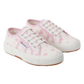 White Avorio-Pink - Front - Superga Childrens-Kids 2750 Flowers Gingham Trainers