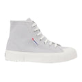 Grey Silver-Avorio - Lifestyle - Superga Womens-Ladies 2696 Stripe High Tops