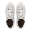 Grey Silver-Avorio - Pack Shot - Superga Womens-Ladies 2696 Stripe High Tops