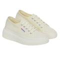 Natural Beige-Avorio - Front - Superga Womens-Ladies 2287 Bubble Trainers