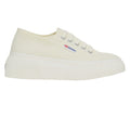 Natural Beige-Avorio - Back - Superga Womens-Ladies 2287 Bubble Trainers