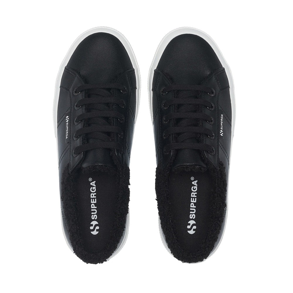 Black - Pack Shot - Superga Unisex Adult 2750 Vegan Leather Trainers