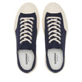 Navy-Off White - Side - Superga Unisex Adult 2432 Works Cotton Canvas Low Cut Trainers