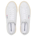 White-Off White - Pack Shot - Superga Unisex Adult 2740 Linen Platform Trainers