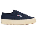 Navy Blue-Off White - Lifestyle - Superga Unisex Adult 2740 Linen Platform Trainers