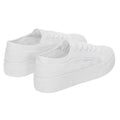 Total White - Back - Superga Womens-Ladies 2740 Sangallo Flower Trainers