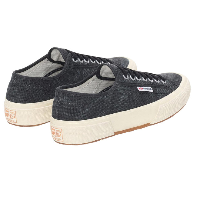 Black-Off White - Back - Superga Mens 2750 OG Washed Cotton Trainers