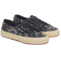 Grey-Off White-Blue - Front - Superga Unisex Adult 2750 Tapestry Trainers